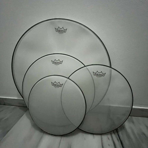 Remo Silentstroke mesh heads used, pack 22', 16', 14', 12'