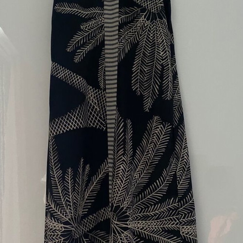 Moutaki linen dress like new, long with pockets and zipper