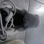Adidas Alphaboost v1 athletic shoes used, size 45 1/3