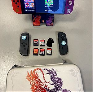 Nintendo Switch OLED 64GB Pokémon Scarlet & Violet Edition with 5 games