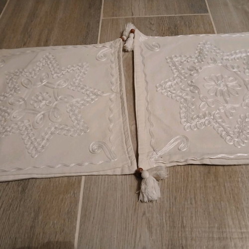 Vintage beige pillow covers used, set of 2, 40 cm