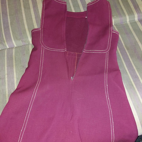 Vintage burgundy sleeveless dress like new, size L