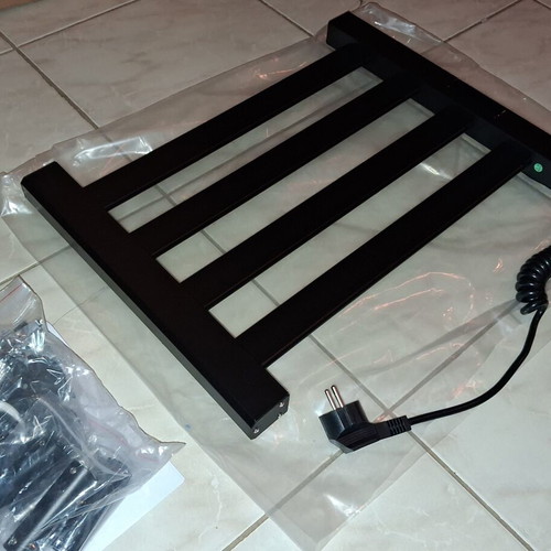 Electric Towel Warmer Radiator Black Touch Screen IPX4 New