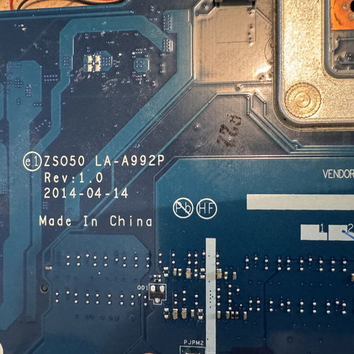 Motherboard HP 15-r116nv with heatsink and fan used, spare parts
