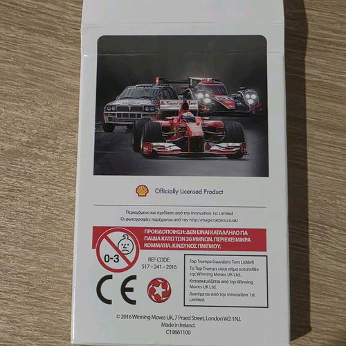 Top Trumps Shell V-Power collectible card deck new, 30 racing cars