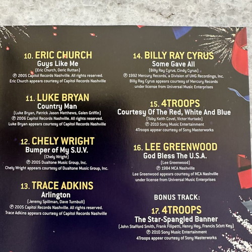 Now That's What I Call The USA CD like new, country collection