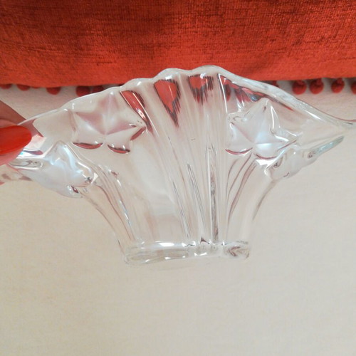 Crystal bowl with embossed designs new