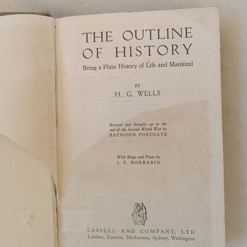 The Outline of History by H. G. Wells used vintage English book 1951 edition