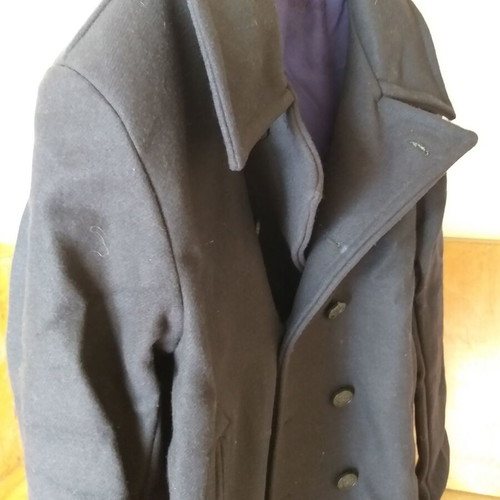 Navy woolen pea coat unused