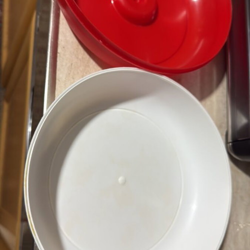 Plastic tupper with lid like new Italian