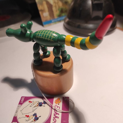 Wooden crocodile figure like new