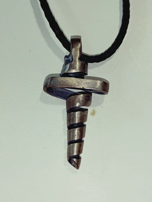 Cross faux bijoux in modern style, new, silver