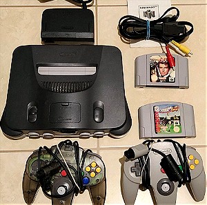 Συλλεκτική Nintendo 64 πλήρες !!! κονσόλα, 2 χειριστήρια, 2 παιχνίδια  σε Άριστη Κατάσταση .