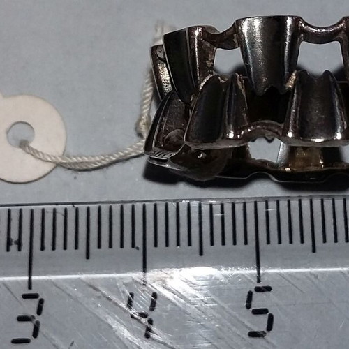 Silver ring 925 new, black and silver