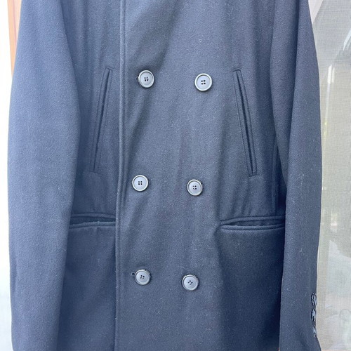 Zara coat used, black, medium size, wool blend