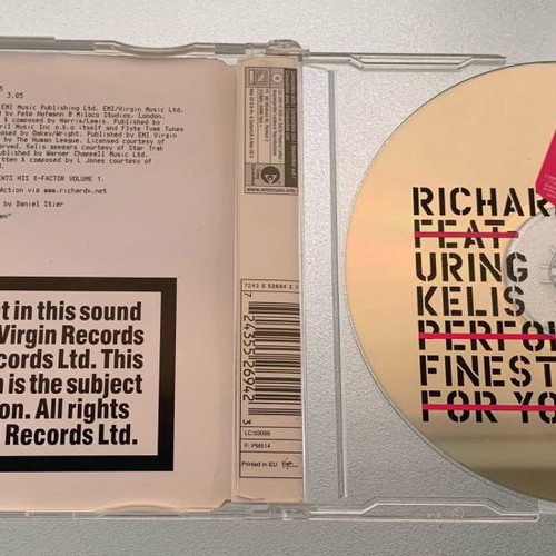 Richard X ft. Kelis Finest Dreams 3-trk CD single used