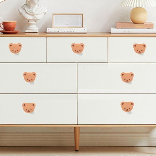 Wooden cabinet and drawer knobs pack of 15, bear shape, new