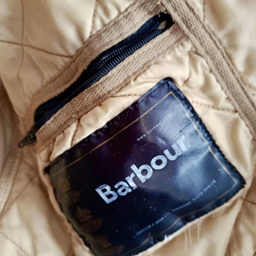 Barbour Quilted Jacket Size XL Like New Beige