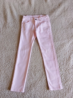 Zara Kids παιδικό τζιν παντελόνι σε απαλό ροζ, 128 εκ.