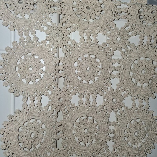 Crocheted doilies handmade, rectangular 40x25 cm, set of 3