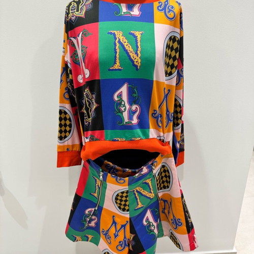 Manolo long-sleeve shirt and shorts set like new, multicolor