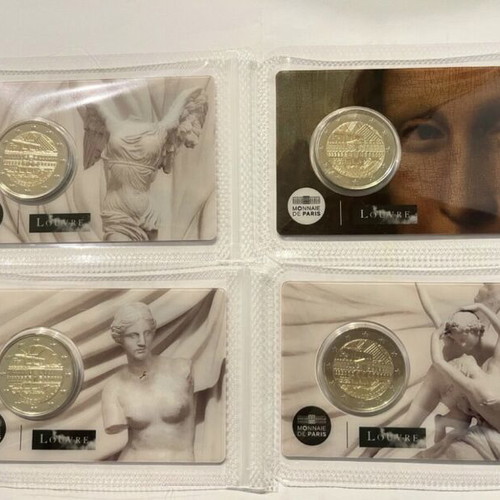 Louvre Museum Coincard set of 4 new, France 2025