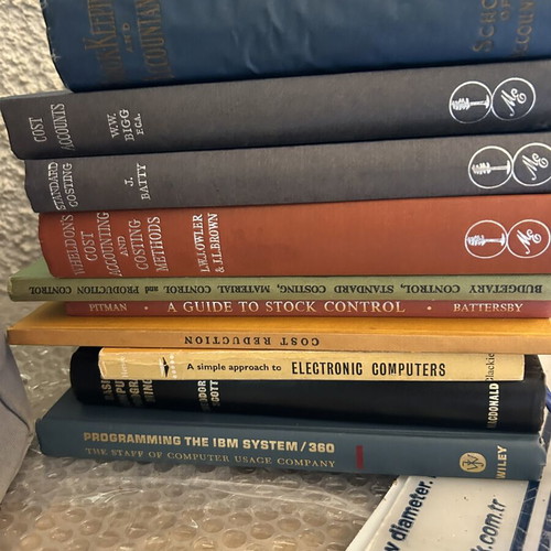 Rare vintage economics and computing books 1940-1965, used, English