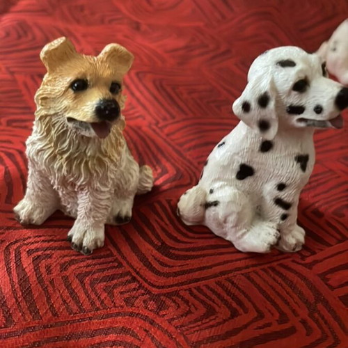 Decorative dog figurines set of 7 new