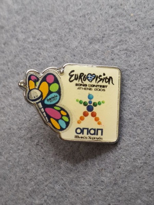 Συλλεκτικό pin Eurovision Αθήνα 2006 σαν καινούργιο, επίσημος χορηγός ΟΠΑΠ
