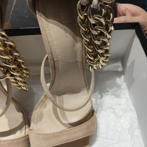 Glamazons leather sandals, beige, size 38
