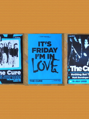 The Cure promo αφίσες για συναυλία στην Αθήνα 2026 σαν καινούργιο