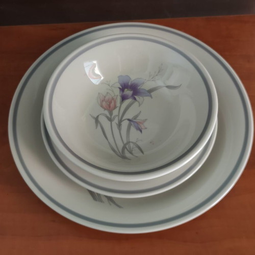 Vintage Sango Stoneware Manor 8500 dinnerware set 18 pieces like new