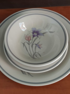 Vintage σερβίτσιο πιάτων Sango Stoneware Manor 8500 18 τεμαχίων σαν καινούργιο
