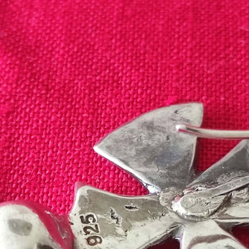 Silver Earrings 925 handmade like new, forged design