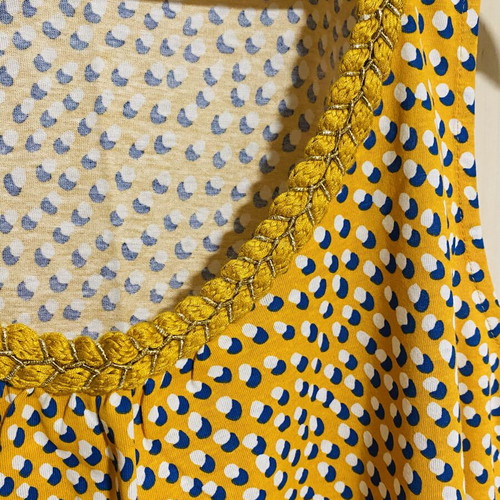 Sfera Yellow Polka Dot Sleeveless Cotton Blouse New