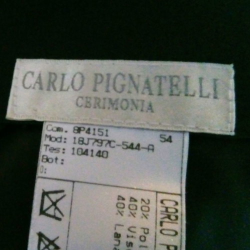 Italian Carlo Pignatelli men's suit used, size L, black