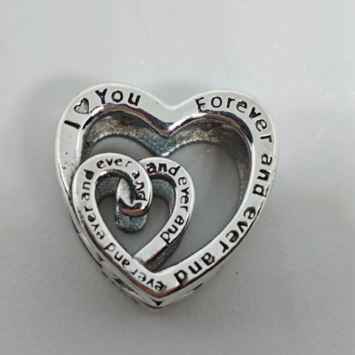 Silver Charm Heart I Love You Forever like new