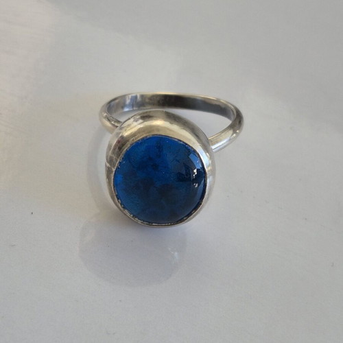 Set of rings used with opening shank, blue and silver