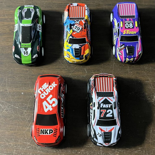 Pull Back Toy Car Set Racing Collection, like new, 5 pcs
