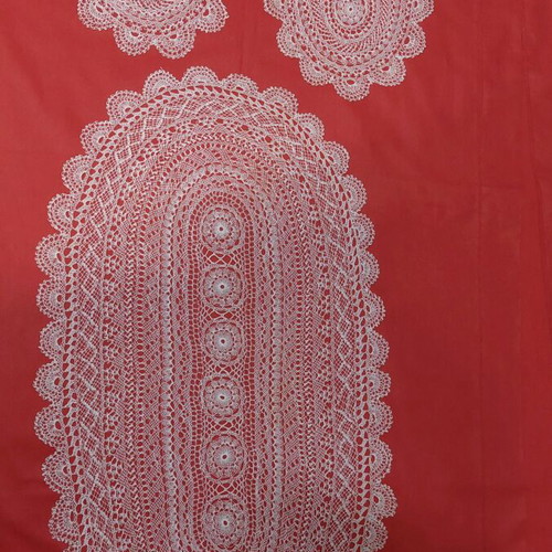 Needle lace embroidery set new, 3 pieces, white doily and napkins