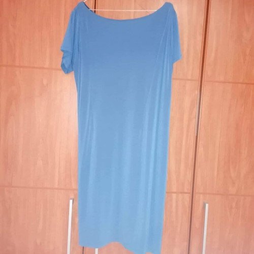 Plus size dress new, elastic and cool fabric, blue