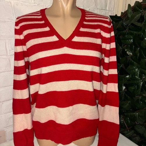 Marks & Spencer sweater like new, white and red, size M