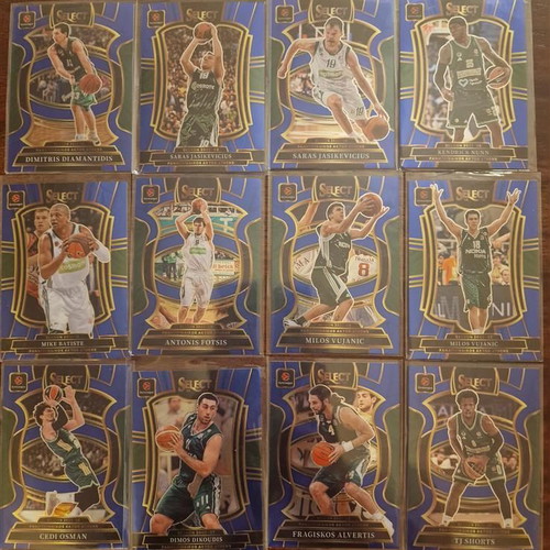Panini Euroleague Select Mega Box Panathinaikos pack of 12 blue prizm cards new