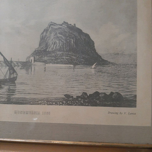 Monemvasia 1865 print by Vicenzo Lanza like new