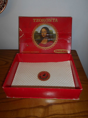 Collectible Pavlides Paper Box for Chocolates used, 1960s-1970s