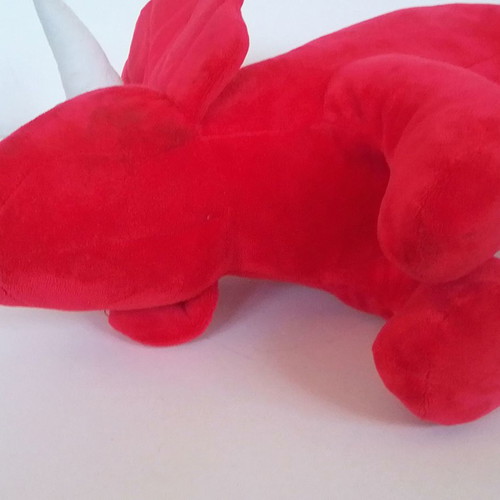 Plush Triceratops dinosaur used, length 60 cm