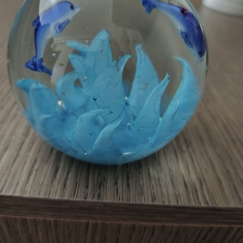 Decorative ball with Murano designs inside, like new