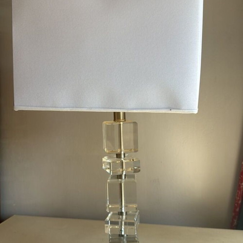 Zara Home table lamp used, metal and glass