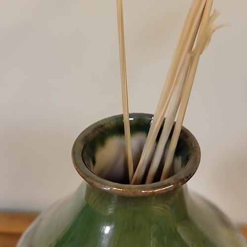 Handmade ceramic vase made of high-fire clay
