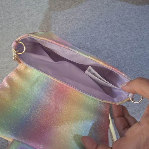 Children's bag with glitter rainbow colors H&M like new